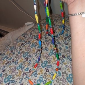 Recycled paper hand crafted bracelet necklace
